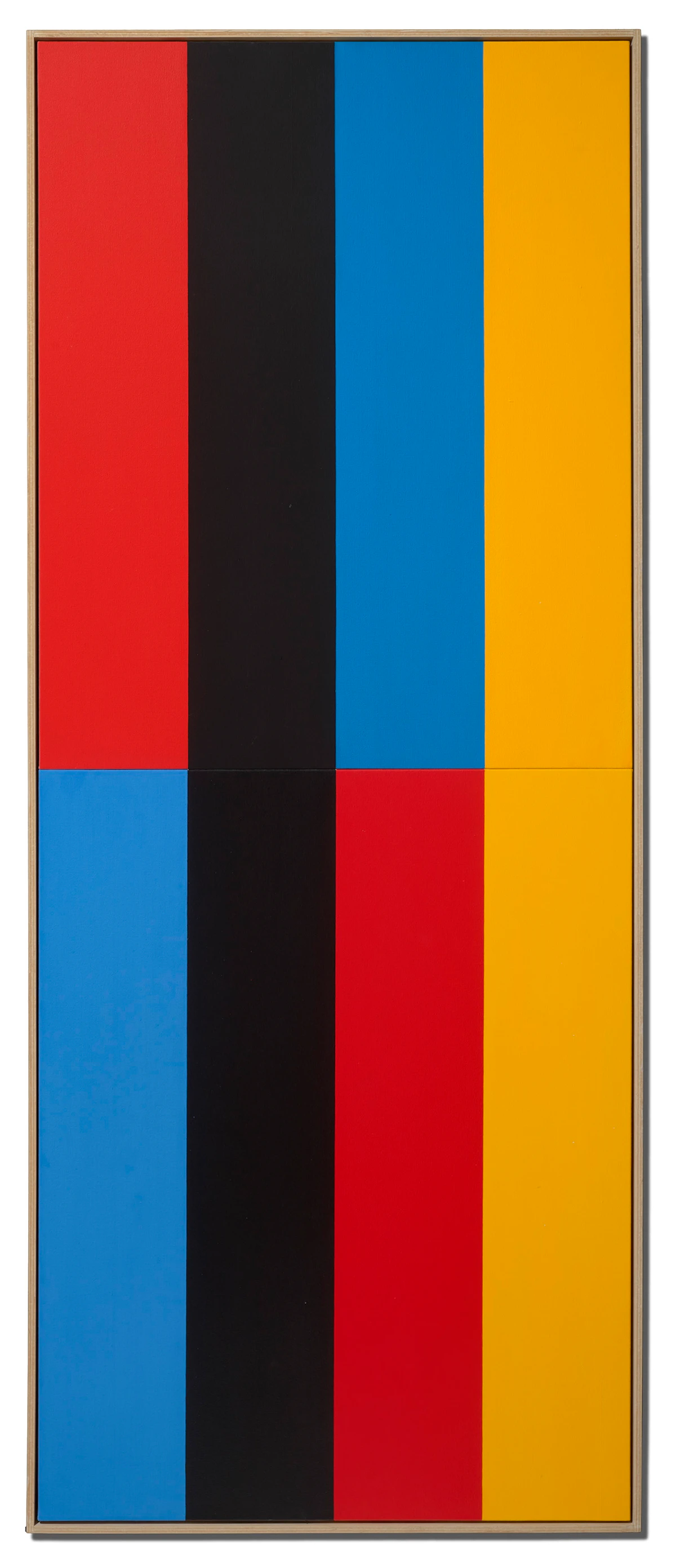 Jaan  Poldaas, Vertical Composition (Black Yellow), oil on canvas (diptych), 1990 - view 2