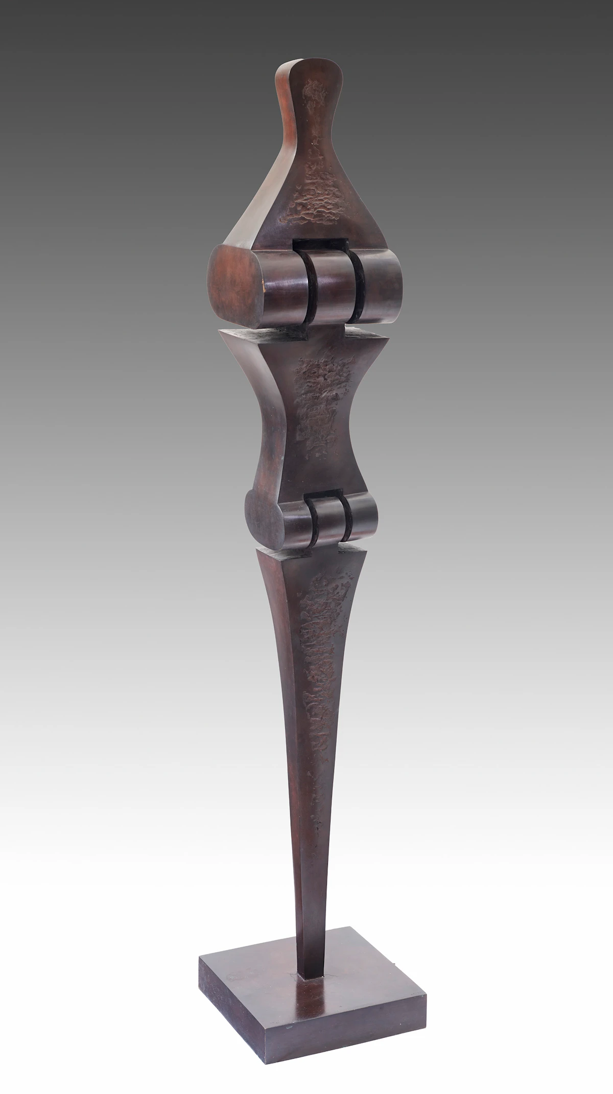 Sorel Etrog, Standing Figure, patinated bronze, 1975-1976 - view 2