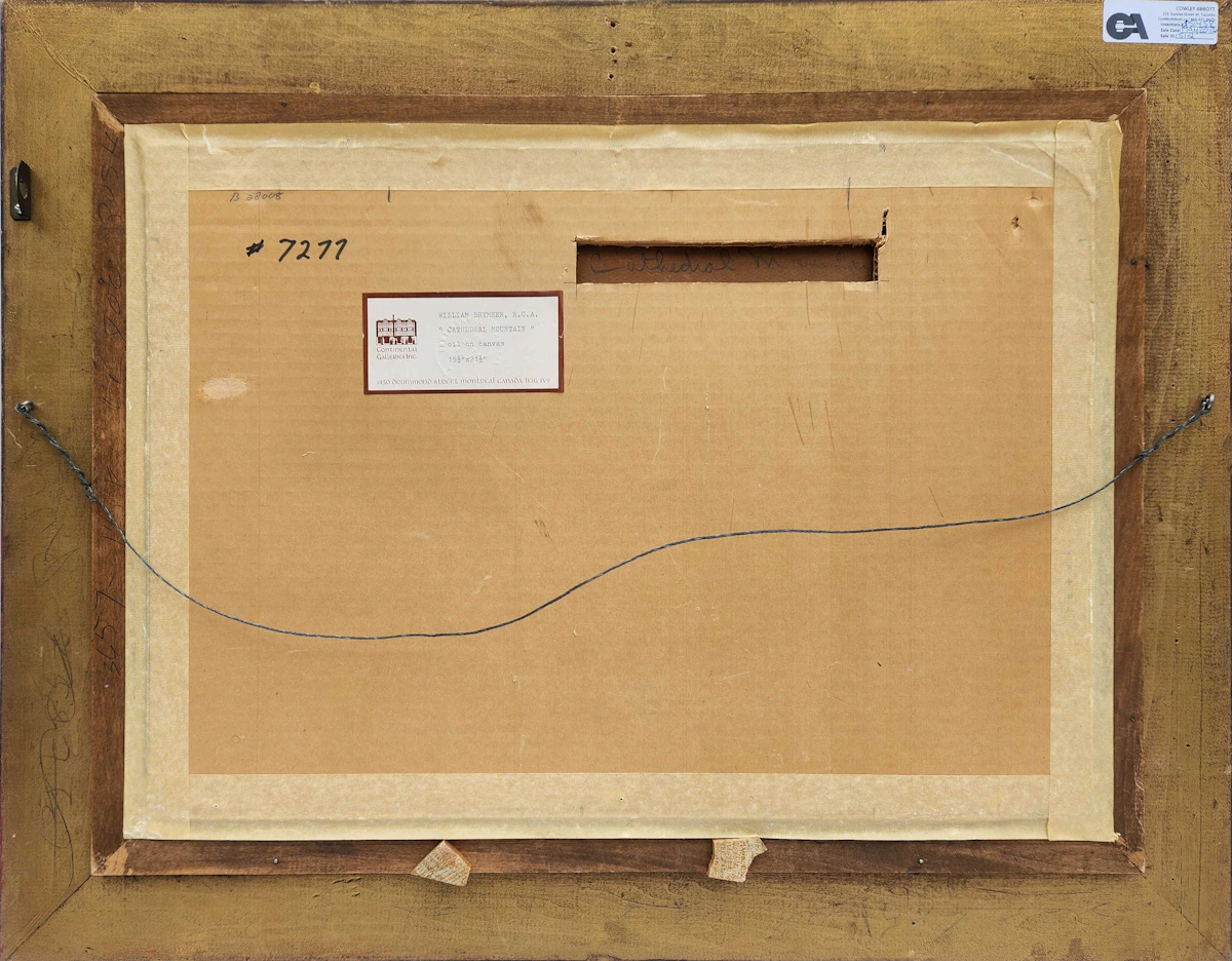 William Brymner, Cathedral Mountain, oil on canvas mounted on board - view 3