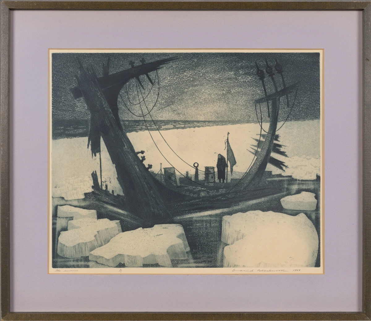 David Lloyd Blackwood, The Survivor, etching and aquatint, 1968 - view 2