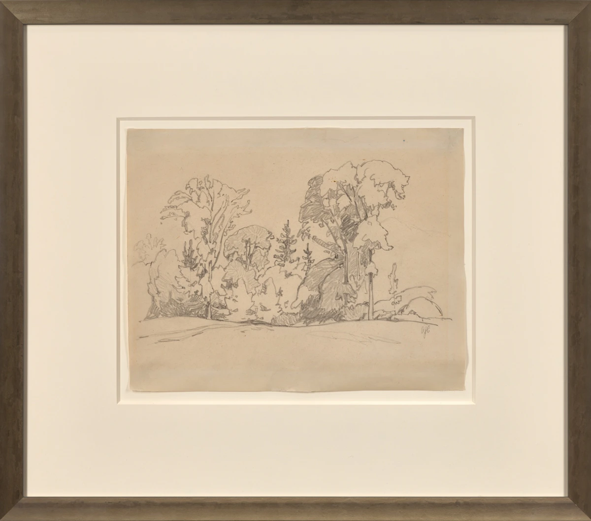 Alfred Joseph Casson, Untitled (Trees), graphite - view 2