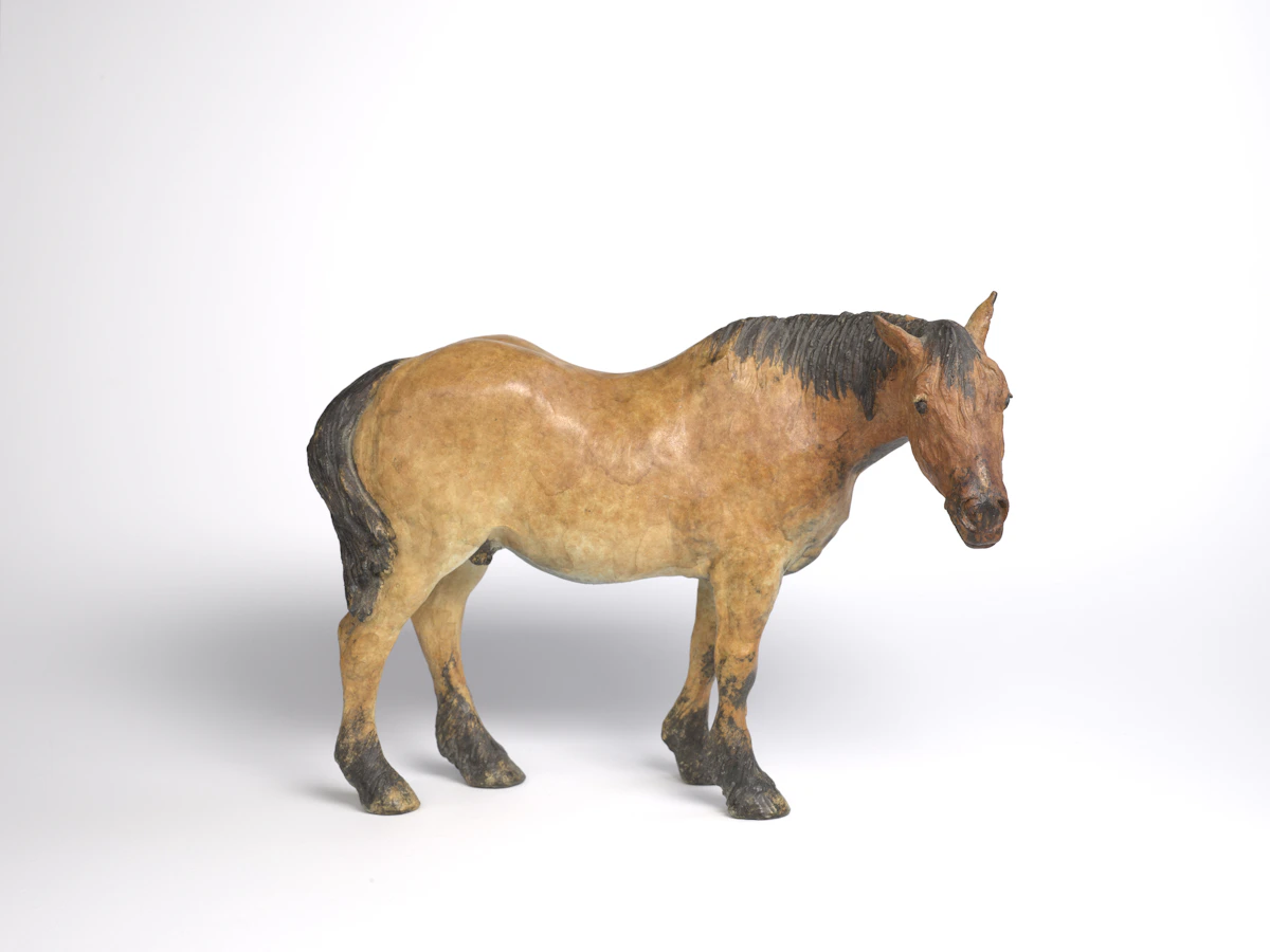Joe Fafard, Maud, painted bronze