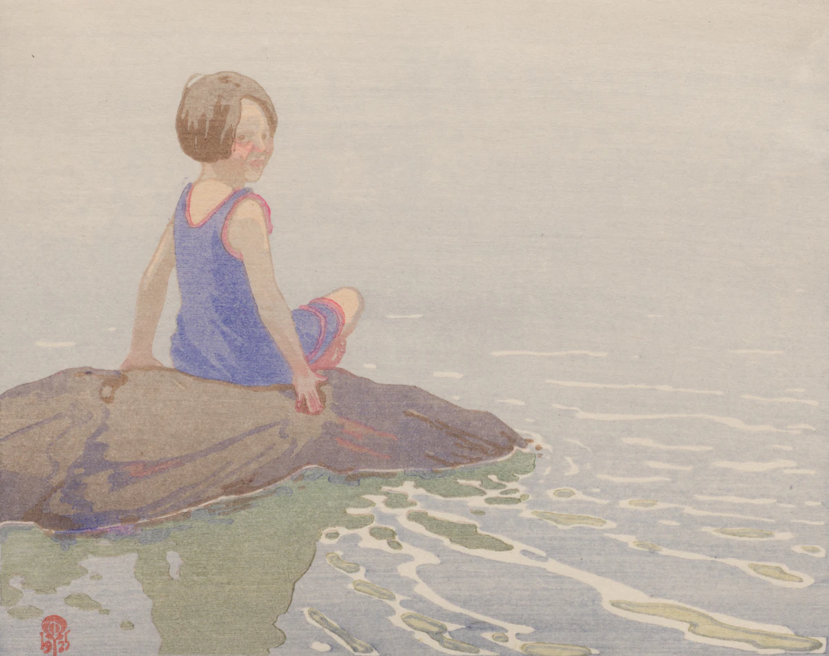 Walter Joseph Phillips, Summer, colour woodcut