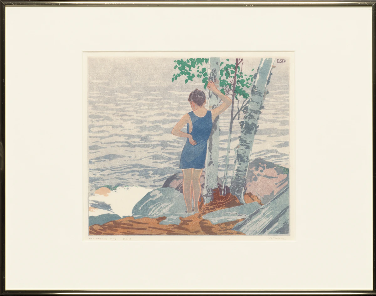 Walter Joseph Phillips, The Bather No. 2, colour woodcut - view 2